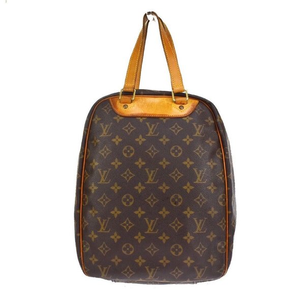 Auth LOUIS VUITTON Excursion Shoes Hand Bag Monogram Leather Brown - Picture 14 of 16